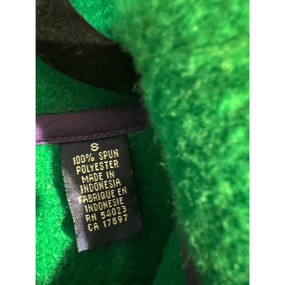 90s Vintage Gap Jacket Womens Small Green Fleece Pullover Pockets Zip Oversized - Picture 4 of 7